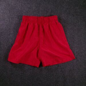 Swim Trunks Mens S Red Elastic Waist Drawstring Mesh Boardshorts Summer Causal